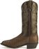 Tony Lama Men's Full Quill Ostrich Western Boots - Medium Toe, Coffee, hi-res