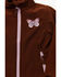 Image #2 - Shyanne Toddler Girls' Butterfly Embroidered Softshell Jacket , Chocolate, hi-res