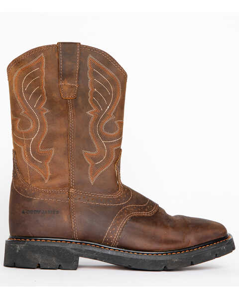 Image #4 - Cody James Men's Western Work Boots - Square Toe, Brown, hi-res