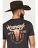 Image #4 - Wrangler Men's Boot Barn Exclusive Steerhead Short Sleeve Graphic T-Shirt, Navy, hi-res