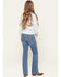 Image #3 - Wrangler Girls' Dark Wash Bootcut Stretch Denim Jeans, Dark Wash, hi-res