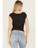 Image #4 - Free People Women's Double Take Short Sleeve Mesh Tee, Black, hi-res