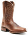 Image #1 - Dan Post Men's Dark Brown Western Performance Boots - Broad Square Toe, Dark Brown, hi-res