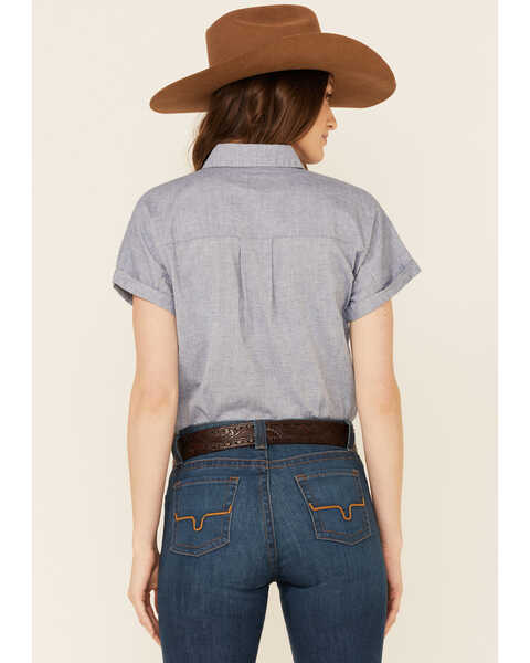 Image #3 - Kimes Ranch Women's Ranchester Short Sleeve Button Down Western Shirt, Dark Blue, hi-res