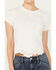 Image #3 - Free People Women's Call Me Baby Short Sleeve Tee, Ivory, hi-res