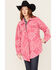 Image #1 - Fornia Women's Southwestern Print Shacket , Pink, hi-res