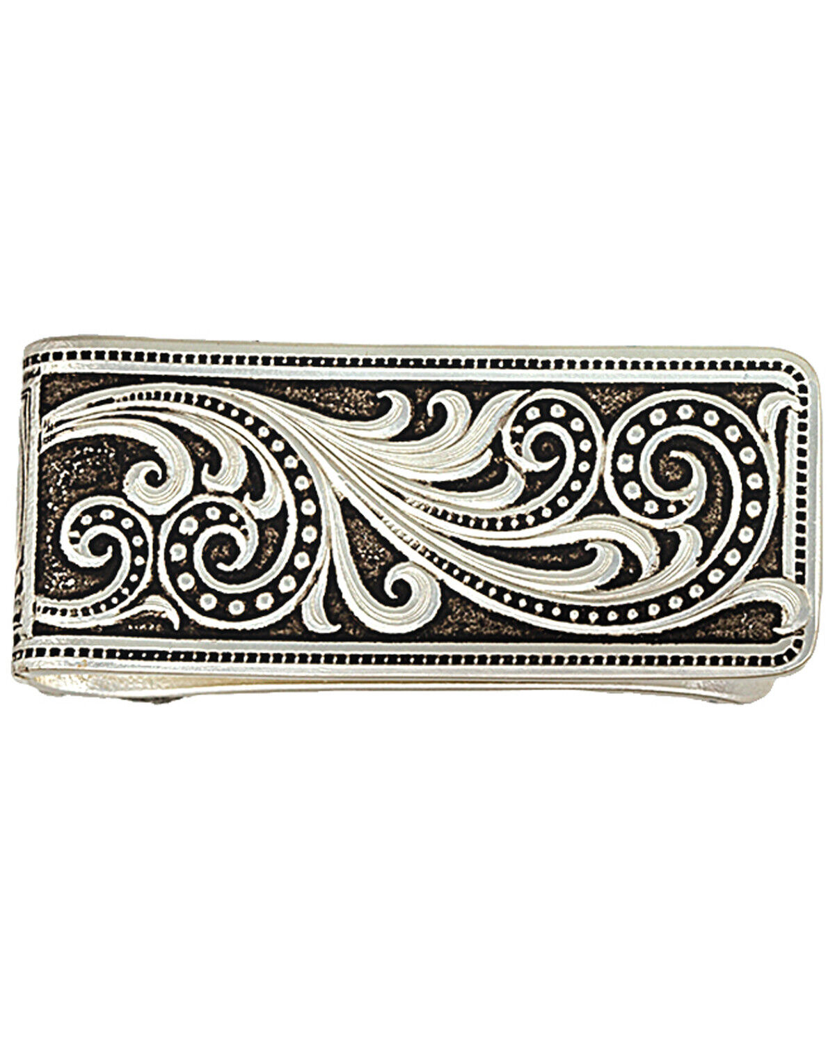 Image #1 - Montana Silversmiths Men's Western Lace Whisper Money Clip, Silver, hi-res
