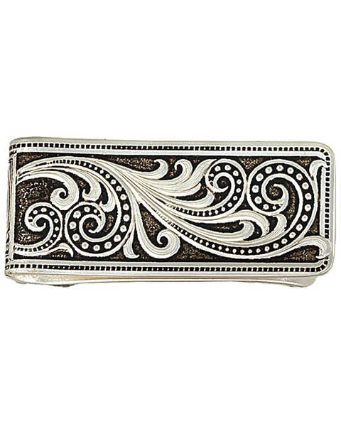 Montana Silversmiths Western Lace Whisper Money Clip, Silver, hi-res