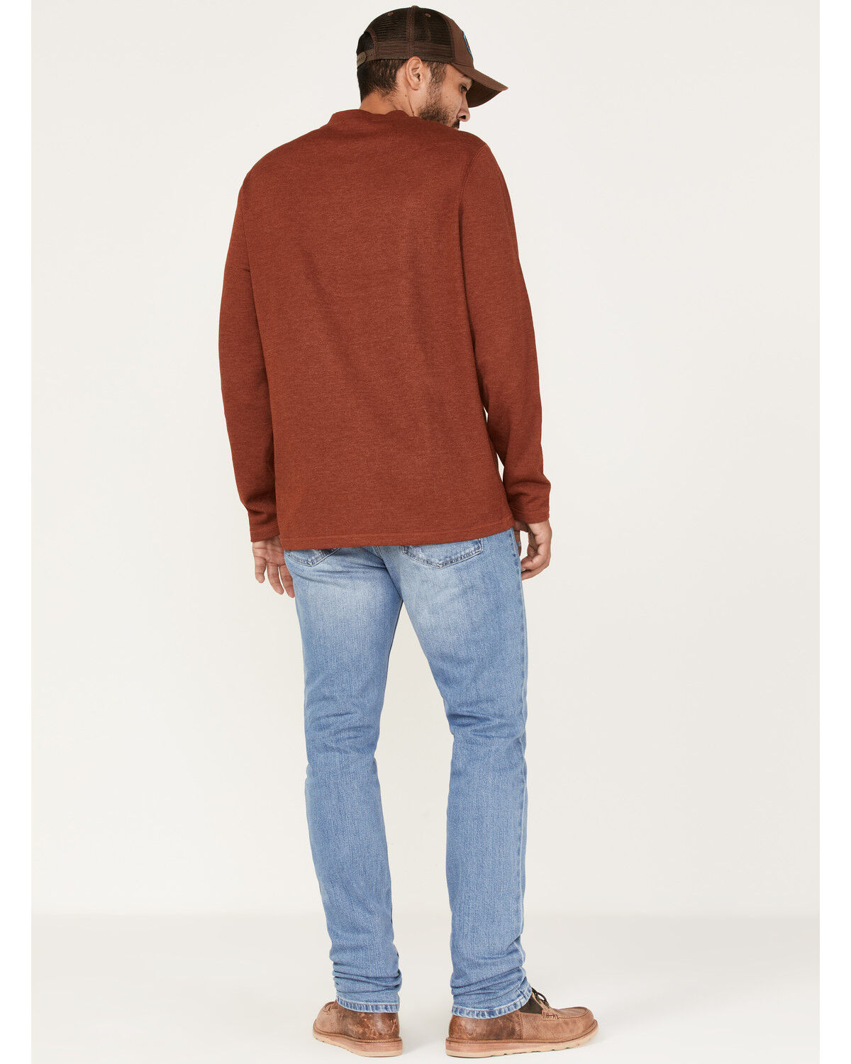 Image #3 - Brothers and Sons Men's Arizona Light Wash Distressed Stretch Slim Straight Jeans, Light Wash, hi-res