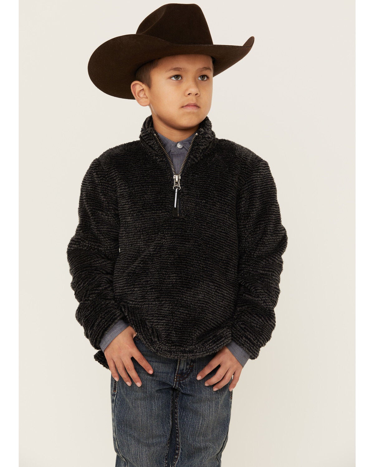 Image #1 - Roper Boys' Polar Fleece 1/4 Zip Front Pullover , , hi-res