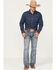 Image #1 - Rock & Roll Denim Men's Pistol Medium Wash Bootcut Denim Jeans, Medium Wash, hi-res