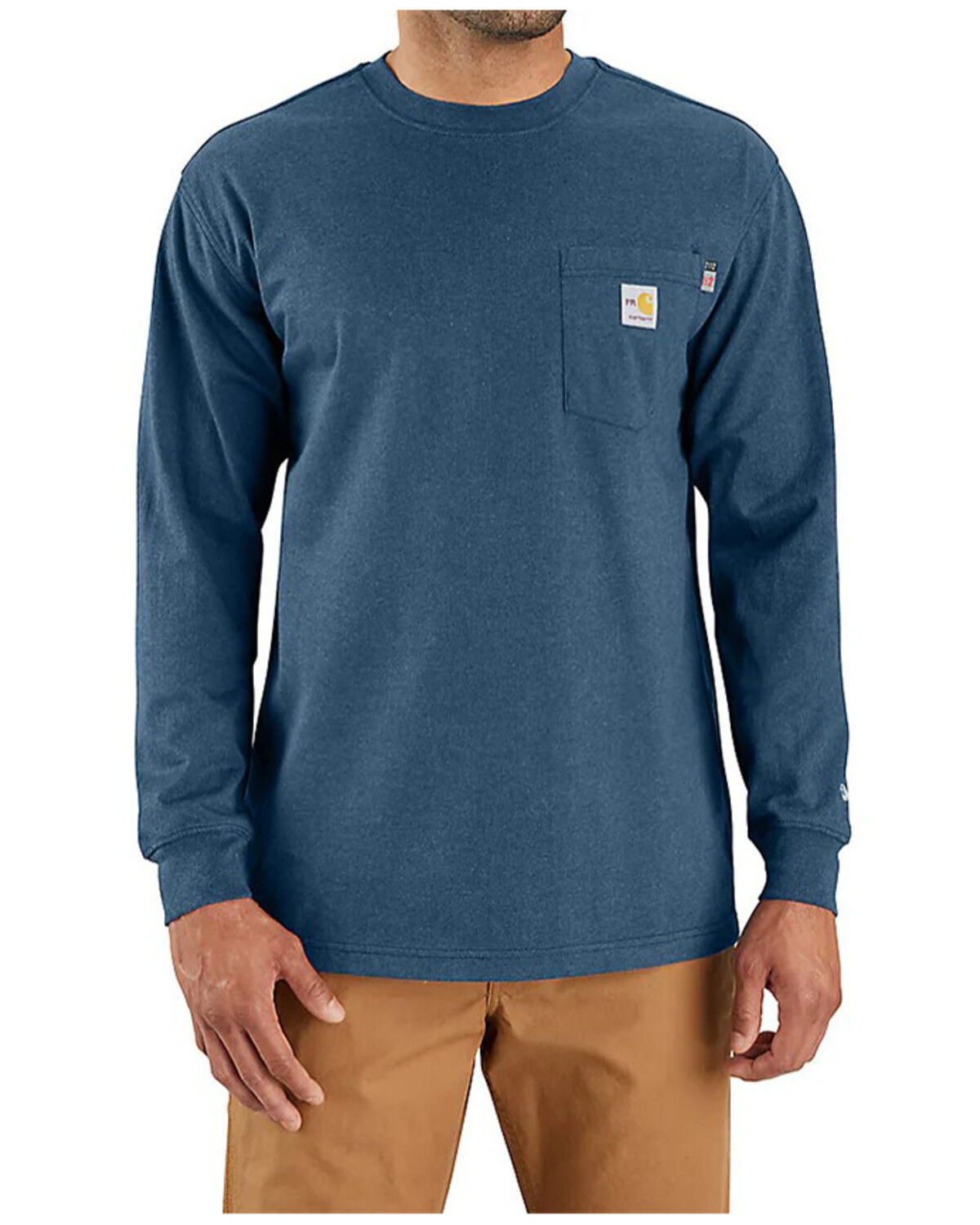 Image #2 - Carhartt Men's FR Loose Fit Lightweight Bandana Print Long Sleeve Graphic T-Shirt, Dark Blue, hi-res