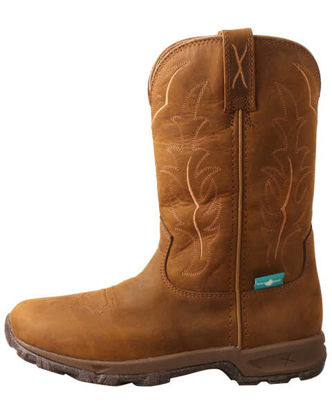 Image #3 - Twisted X Women's Wellington Waterproof Work Boots - Round Toe, Brown, hi-res