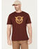 Image #1 - Thorogood Men's Wing & Wheel Short Sleeve Graphic Work T-Shirt, Dark Red, hi-res