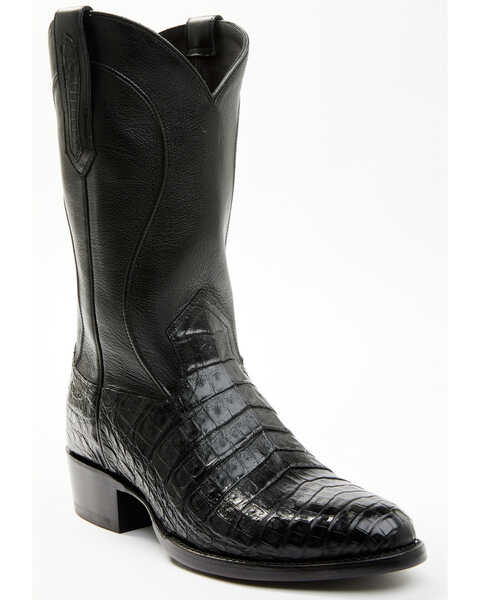 Image #1 - Cody James Black 1978® Men's Chapman Exotic Caiman Belly Western Boots - Medium Toe , Black, hi-res