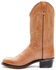 Old West Youth Girls' Corona Calfskin Cowboy Boots - Round Toe, Tan, hi-res
