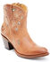 Shyanne Women's Lily Fashion Booties - Round Toe, Cognac, hi-res