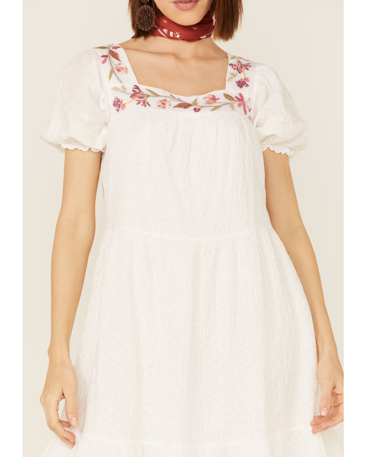 Image #4 - Johnny Was Women's Viviana Embroidered Midi Dress, White, hi-res