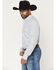Image #2 - Wrangler X Cody Johnson Men's Striped Print Long Sleeve Button-Down Western Shirt, White, hi-res