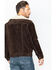 Image #3 - Scully Men's Sherpa Lined Boar Suede Jacket, Chocolate, hi-res
