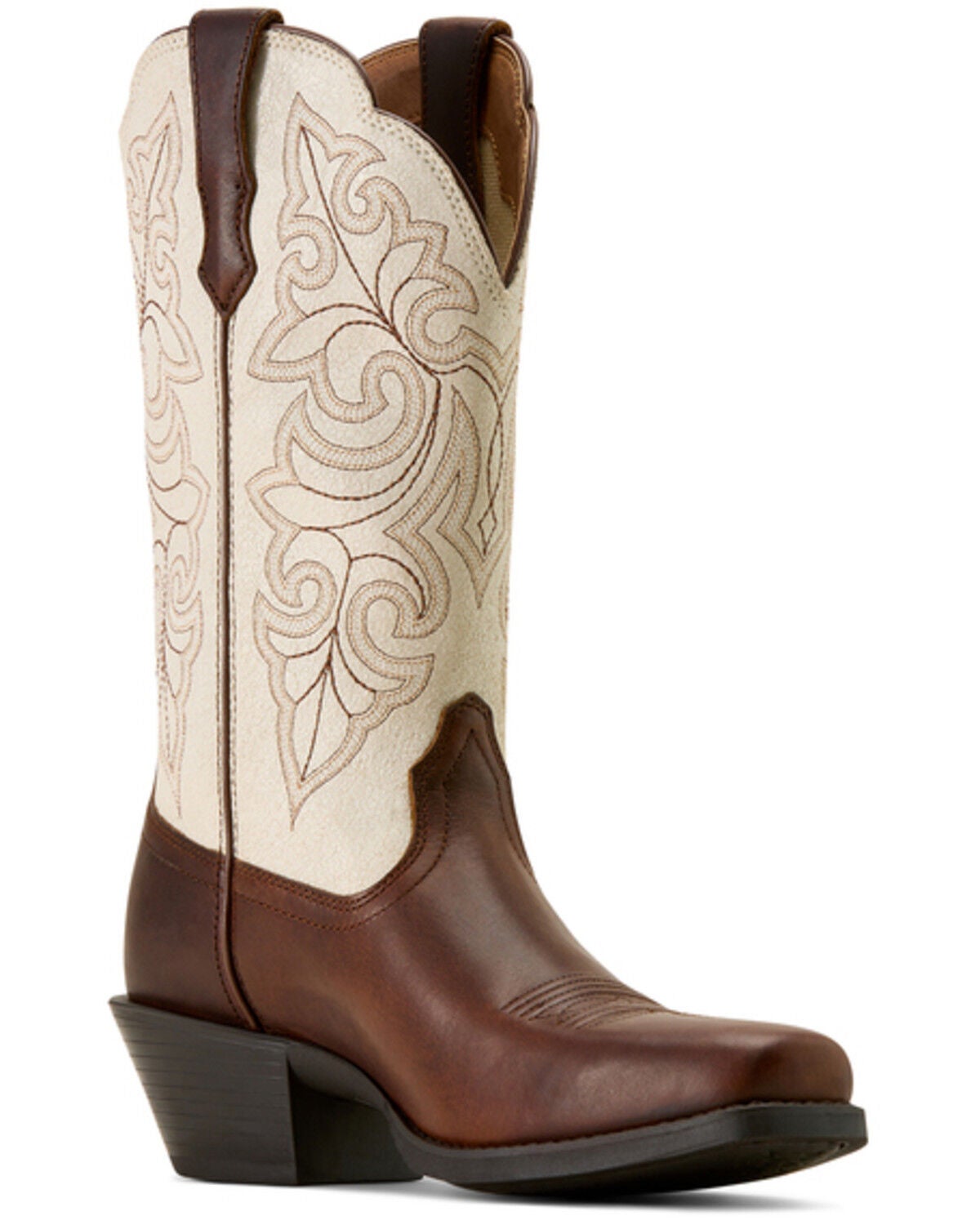 Image #1 - Ariat Women's Round Up Western Performance Boots - Square Toe, Caramel, hi-res