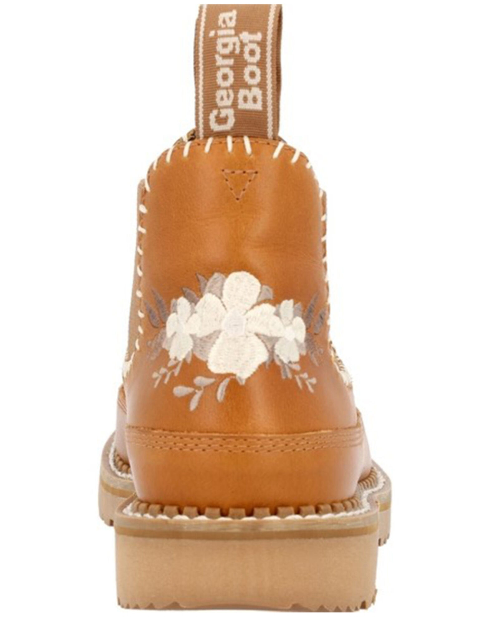 Boot Women's Floral Chelsea Western Work Boots Moc Toe,