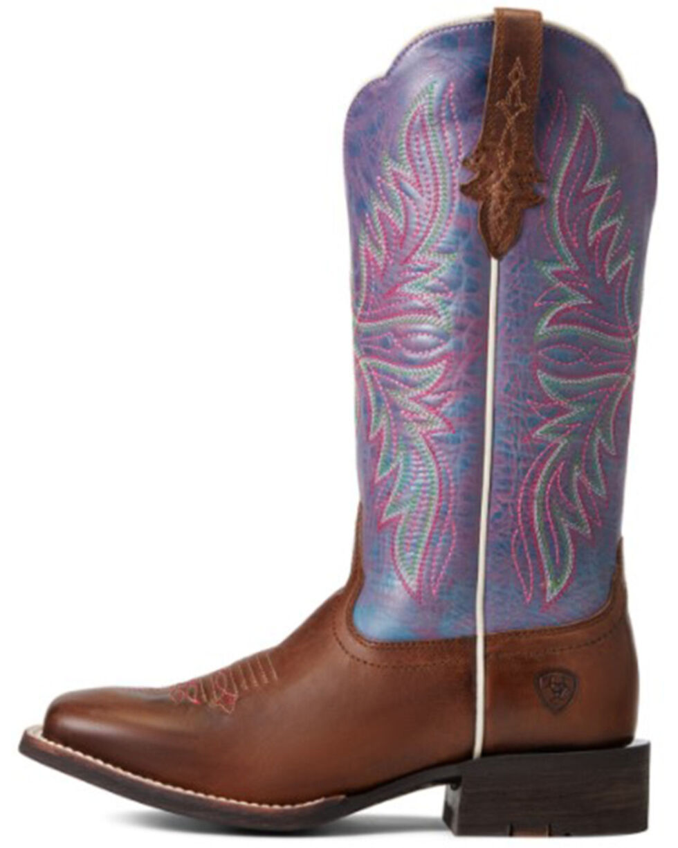 Ariat ウィメンズ サーキットチャンピオン ウエスタンカウボーイブーツ カラー: ブラウン並行輸入品 乗馬 
