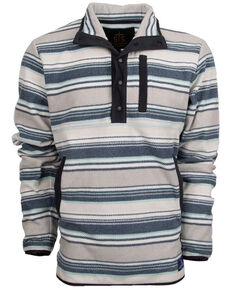 STS Ranchwear Men's Ringo Striped Fleece Pullover Sweatshirt , Navy, hi-res