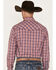 Image #4 - Wrangler 20X Men's Plaid Print Competition Advanced Comfort Long Sleeve Pearl Snap Western Shirt, Red, hi-res