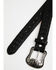 Image #2 - Tanner Mark Men's Caiman Print Leather Belt, Black, hi-res