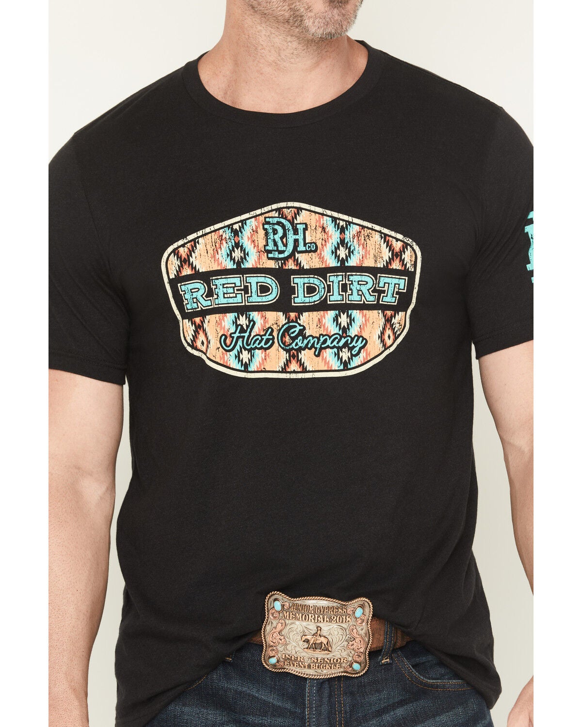 Image #3 - Red Dirt Hat Men's Free Rein Short Sleeve Graphic T-Shirt, Charcoal, hi-res