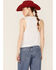 Image #3 - Brew City Beer Gear Women's White Patriotic Budweiser Graphic Muscle Tank, White, hi-res