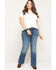 Wrangler Retro Women's Mae Mid Rise Jeans - Plus, Blue, hi-res