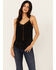 Image #1 - Idyllwind Women's Briarwick Jacquard Fringe And Lace Tank Top, Black, hi-res