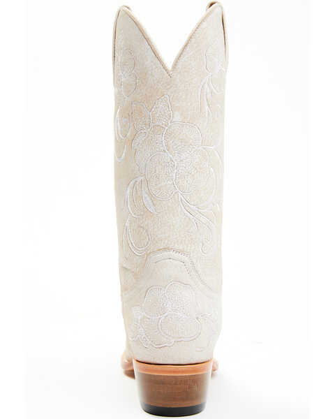 Image #5 - Shyanne Women's Lasy Floral Embroidered Western Boots - Snip Toe, Ivory, hi-res