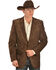 Circle S Men's Embroidered Micro-Suede Sport Coat , Chestnut, hi-res