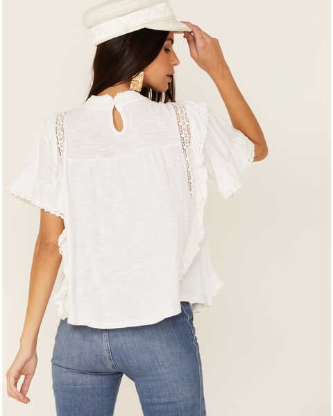 Image #4 - Free People Women's Le Femme Tee, White, hi-res