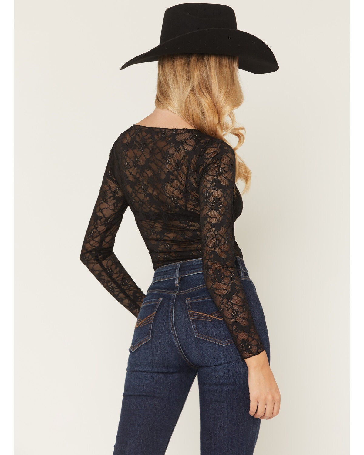 Image #4 - Idyllwind Women's Lace Long Sleeve Shirt, Black, hi-res