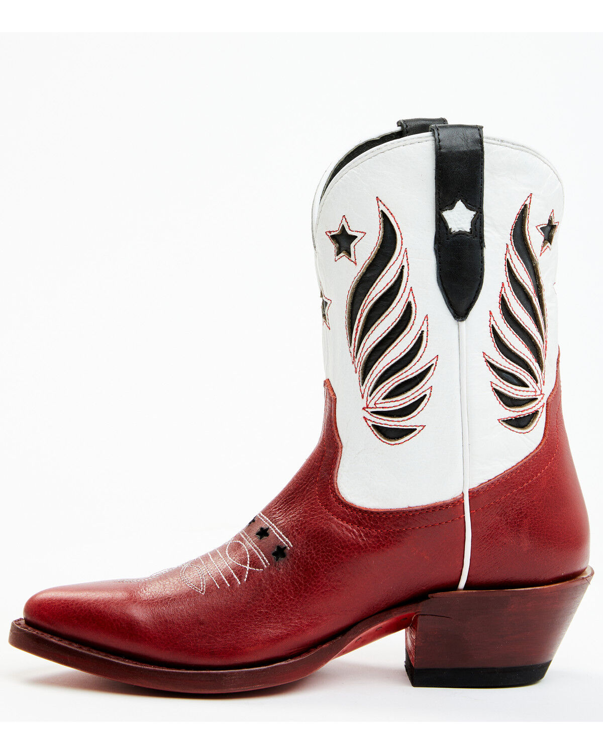 Image #3 - Idyllwind Women's Roadie Western Booties - Round Toe, Red, hi-res