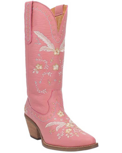 Dingo Women's Full Bloom Western Boots - Medium Toe, Pink, hi-res