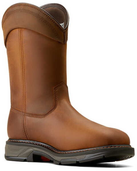 Image #1 - Ariat Men's WorkHog® XT Waterproof Wellington Work Boots - Carbon Toe , Brown, hi-res