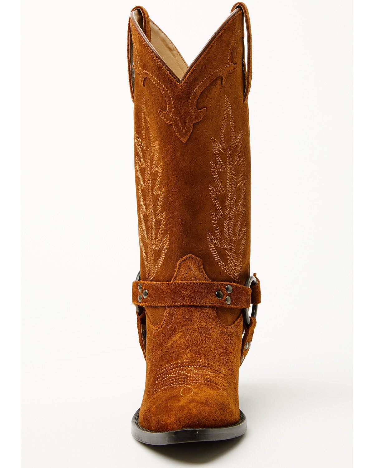 Image #4 - Idyllwind Women's Midnight Rider Suede Western Boots - Snip Toe, Cognac, hi-res