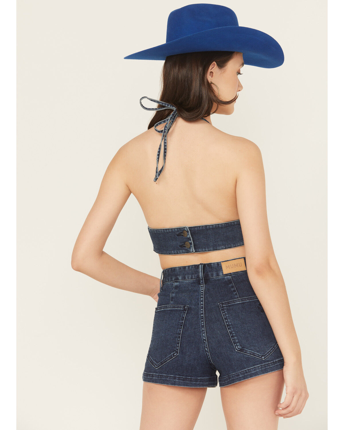 Image #4 - Show Me Your Mumu Women's Dark Wash Palm Springs Sleeveless Denim Shirt, Dark Wash, hi-res