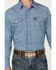 Wrangler Men's Stonewash Denim Long Sleeve Work Shirt, Stonewash, hi-res