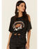 White Crow Women's Night Rainbow Dolly Quote Cold Shoulder Top, Black, hi-res