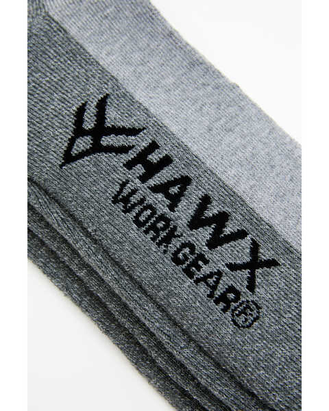 Image #2 - Hawx Men's Steel Toe All Season Speed Dry Crew Socks - 2-Pack, Heather Grey, hi-res