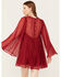 Image #4 - Free People Women's Sunshine of Love Long Sleeve Mini Dress, Red, hi-res