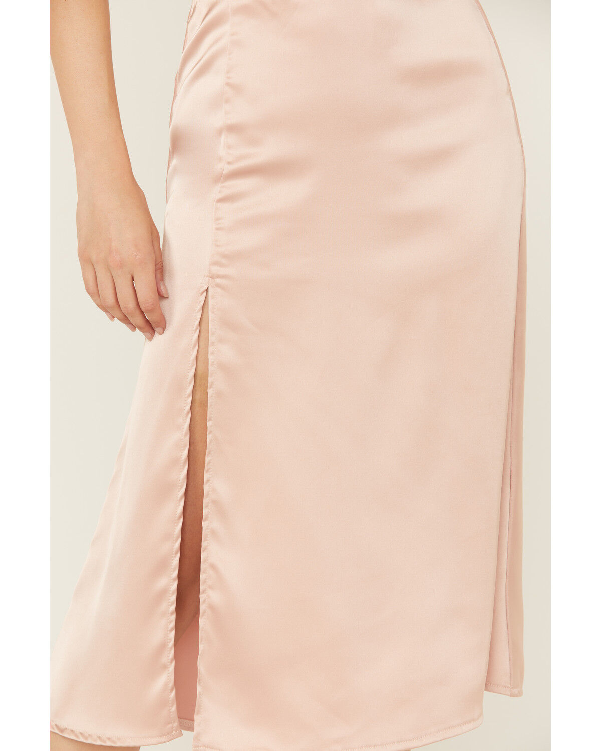 Image #2 - Originality Women's Satin Midi Skirt, Rose, hi-res