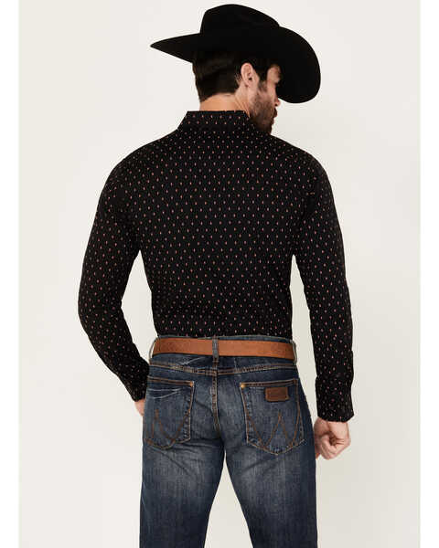 Image #4 - Ariat Men's Merrick Printed Long Sleeve Button-Down Stretch Western Shirt , Black, hi-res