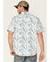 Image #4 - Moonshine Spirit Men's Vineyard Floral Print Short Sleeve Snap Western Shirt , White, hi-res